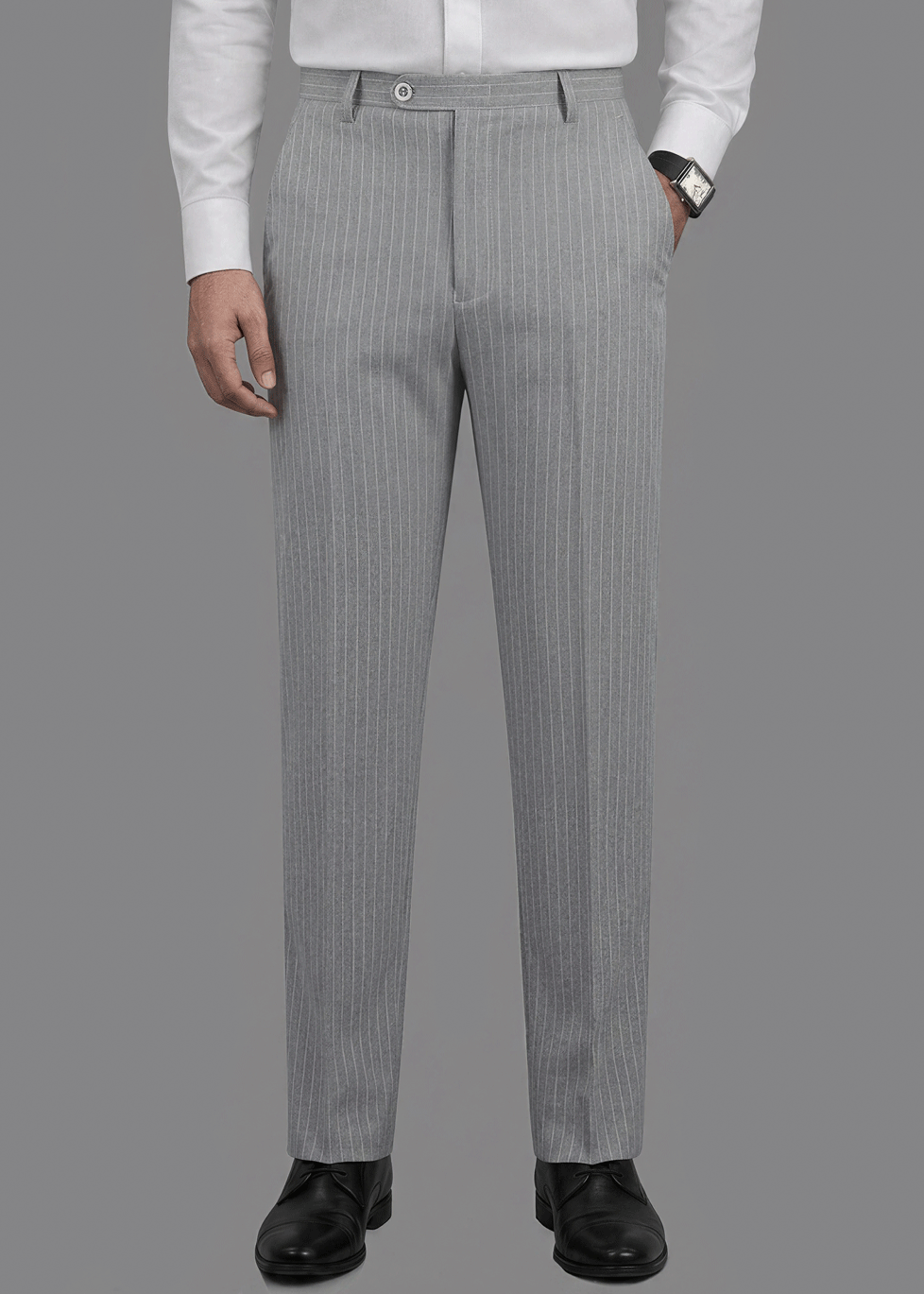Grey Stone Pinstripe Formal Pant - New Article