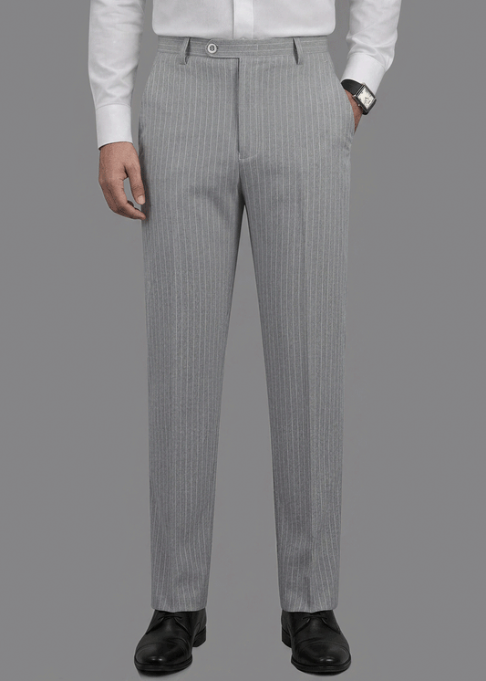 Grey Stone Pinstripe Formal Pant - New Article