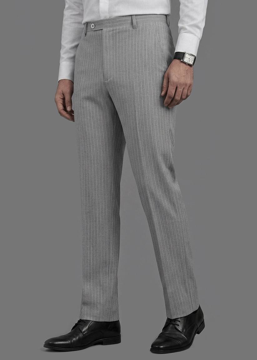 Grey Stone Pinstripe Formal Pant - New Article