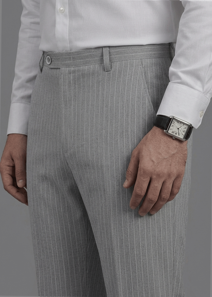 Grey Stone Pinstripe Formal Pant - New Article