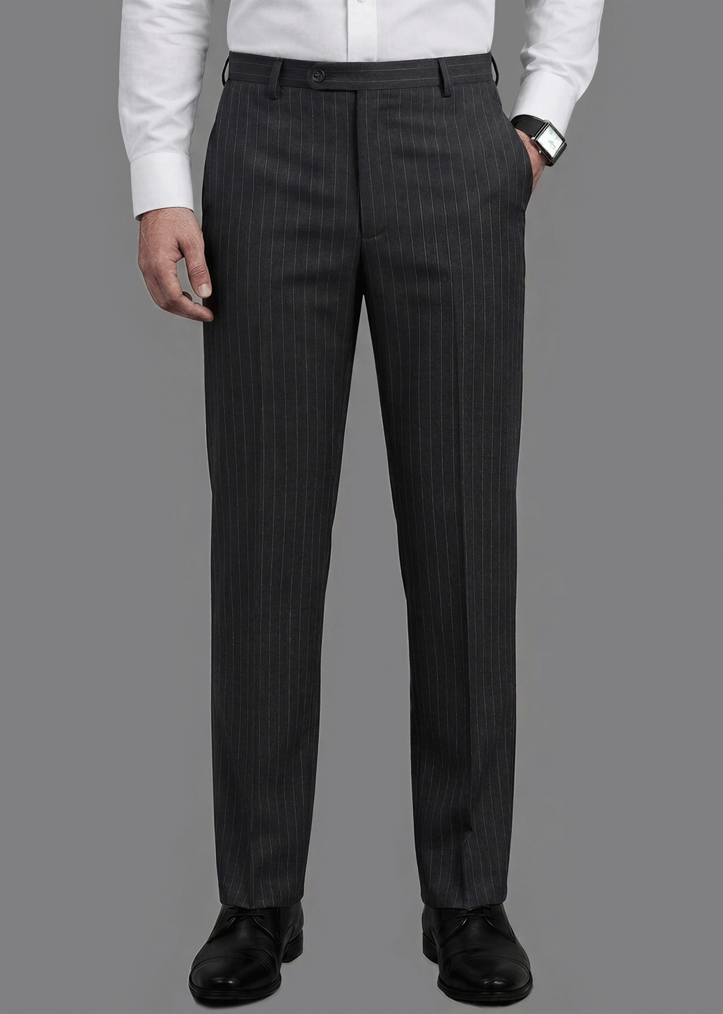 Black Pinstripe Formal Pant - New Article