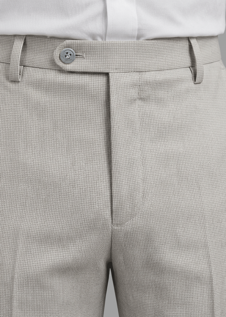 Beige Structured Formal Pant - New Article