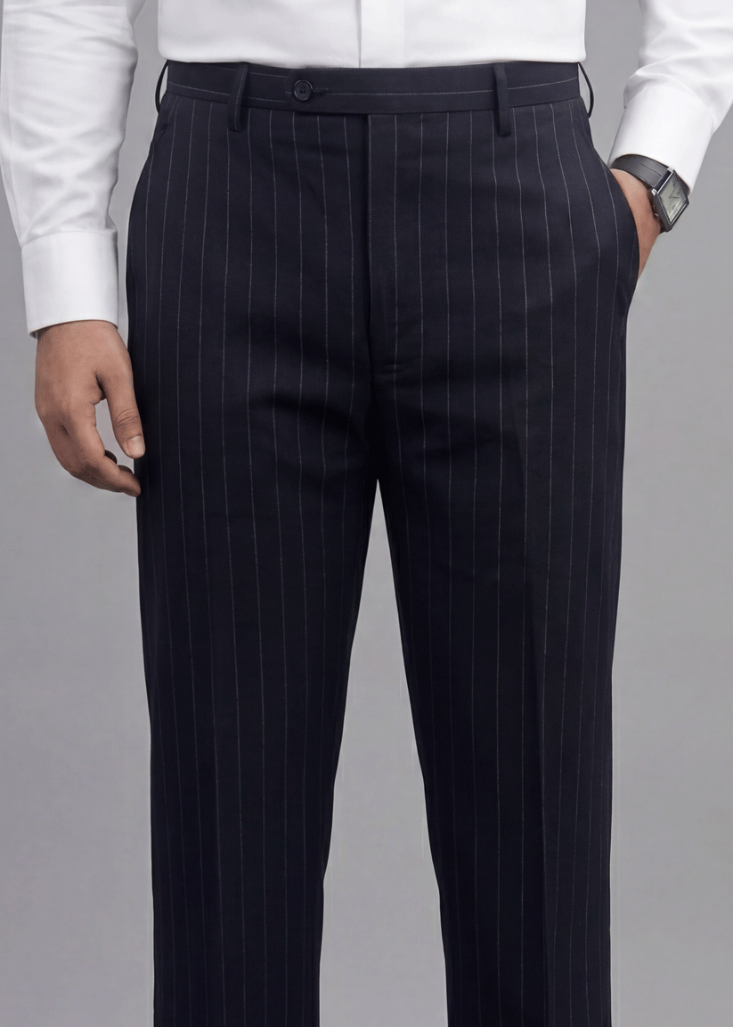 Navy Pinstripe  Formal Pant - New Article