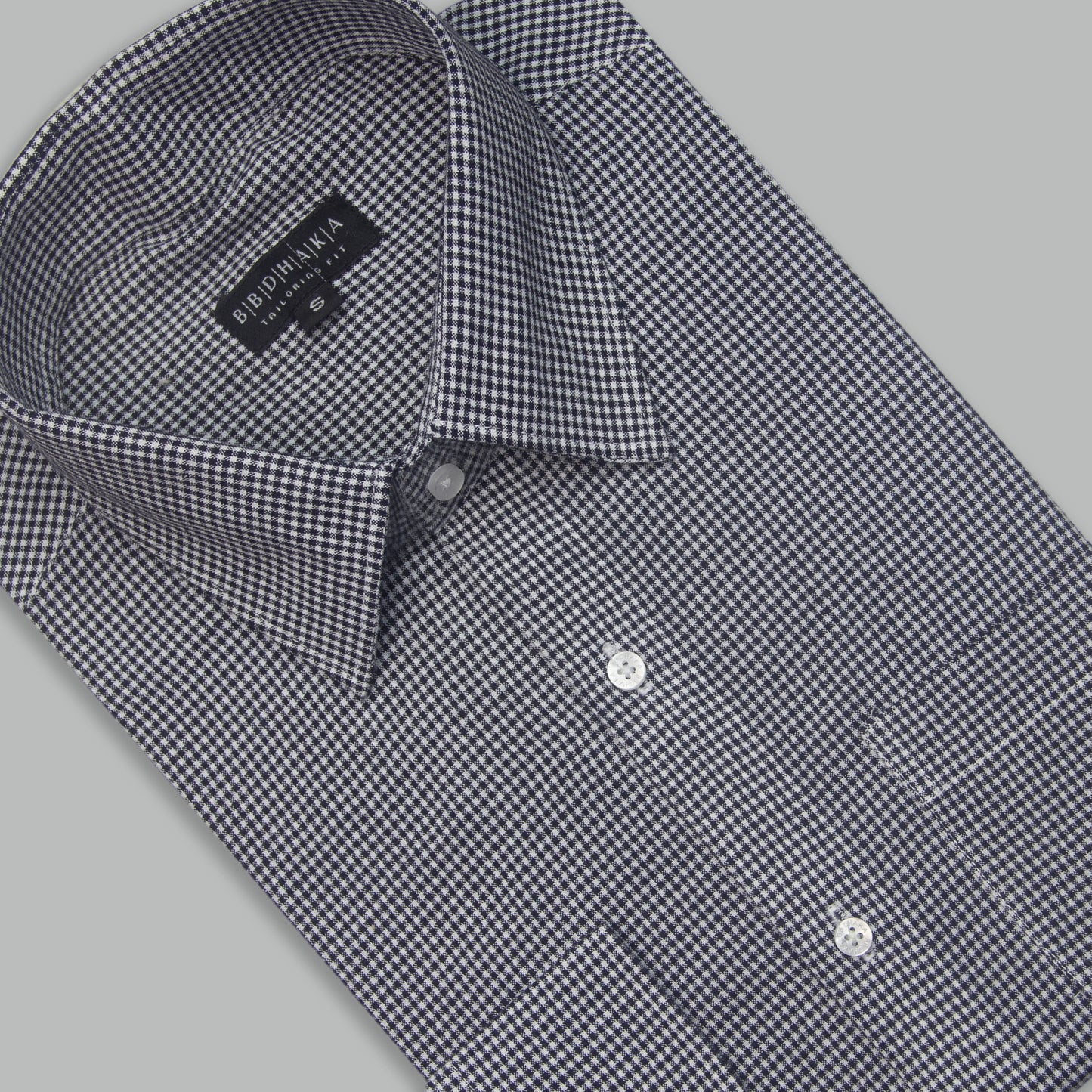 BLACK HOUNDSTOOTH CHECK SHIRT