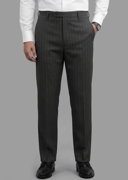 Dark Ash Pinstripe  Formal Pant - New Article