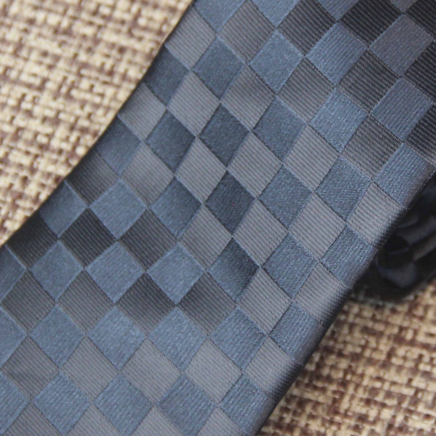 Black Chess Board Tie