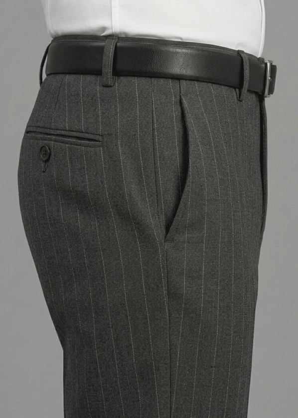 Dark Ash Pinstripe  Formal Pant - New Article