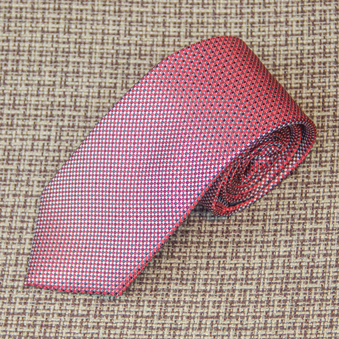 Dark Pink Micro Check Tie