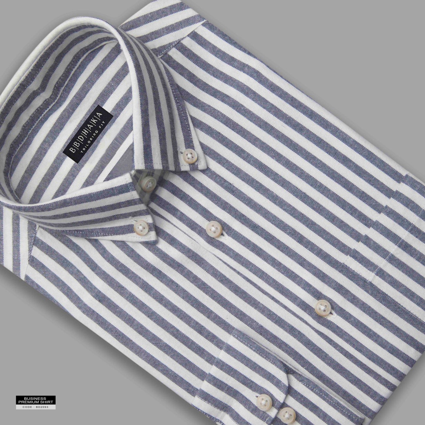 Black and White Stripe Button-Down Shirt - Remi Cotton
