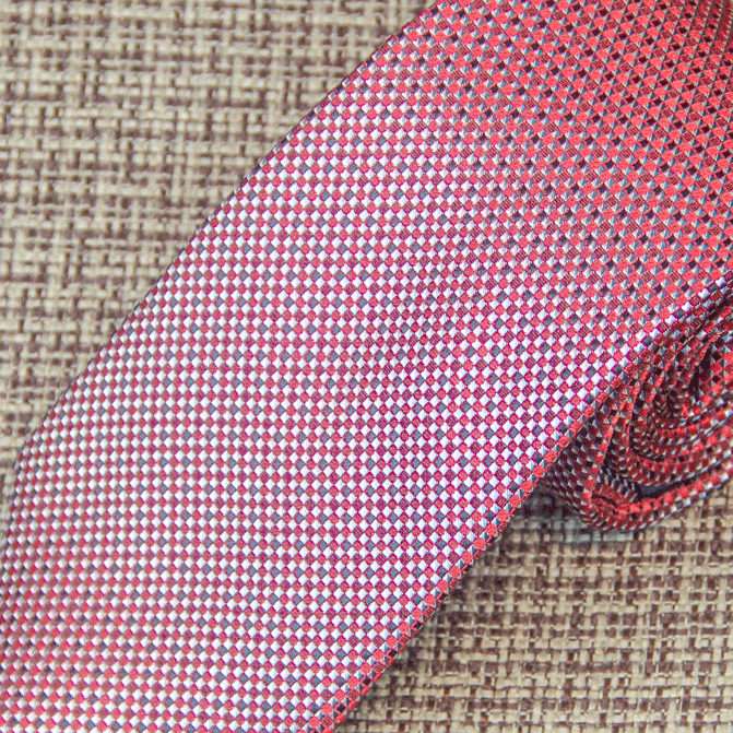 Dark Pink Micro Check Tie
