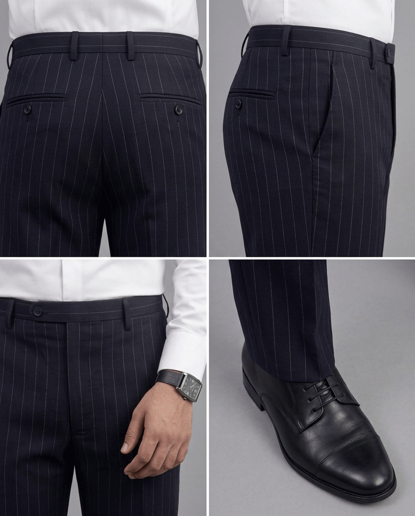 Navy Pinstripe  Formal Pant - New Article