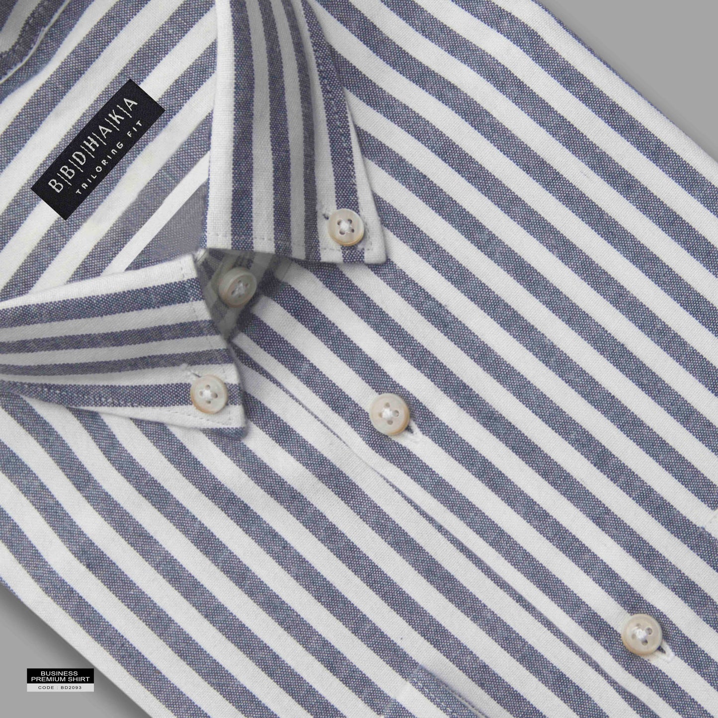 Black and White Stripe Button-Down Shirt - Remi Cotton