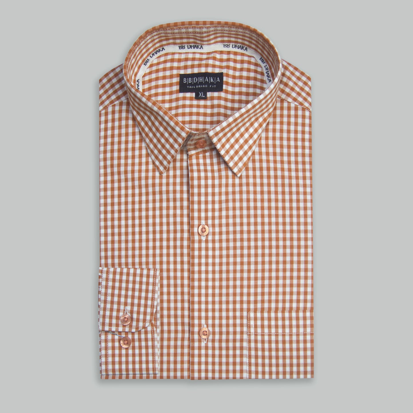 Orange H.T Check Full Sleeve Shirt