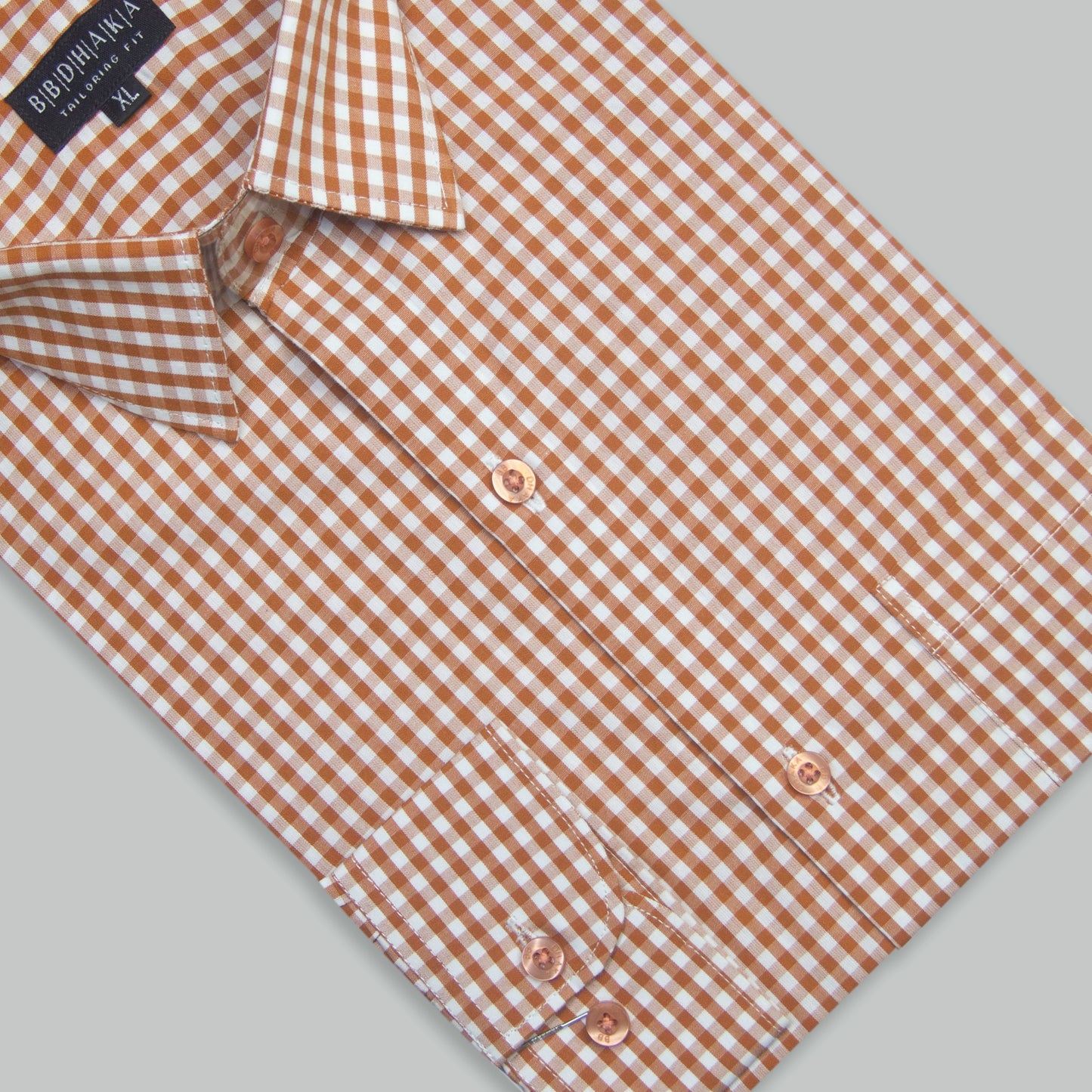 Orange H.T Check Full Sleeve Shirt