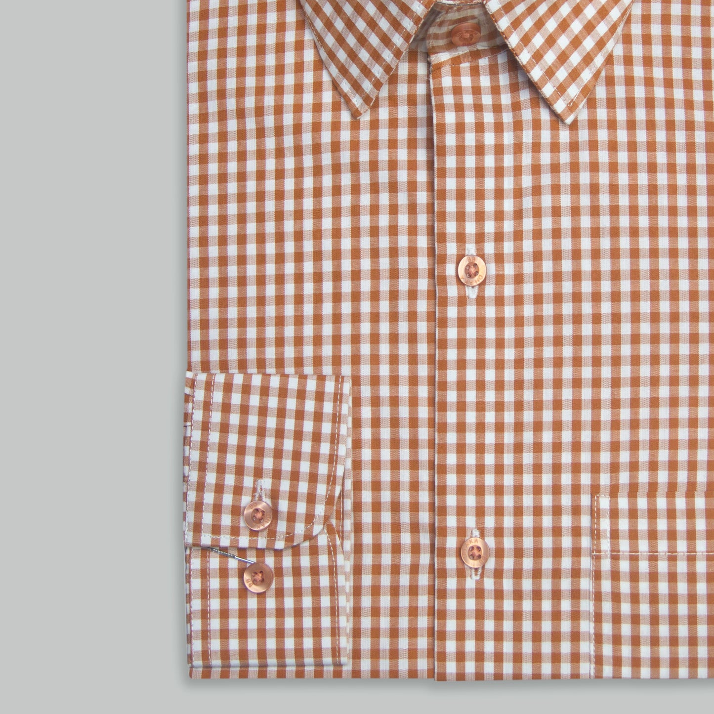 Orange H.T Check Full Sleeve Shirt