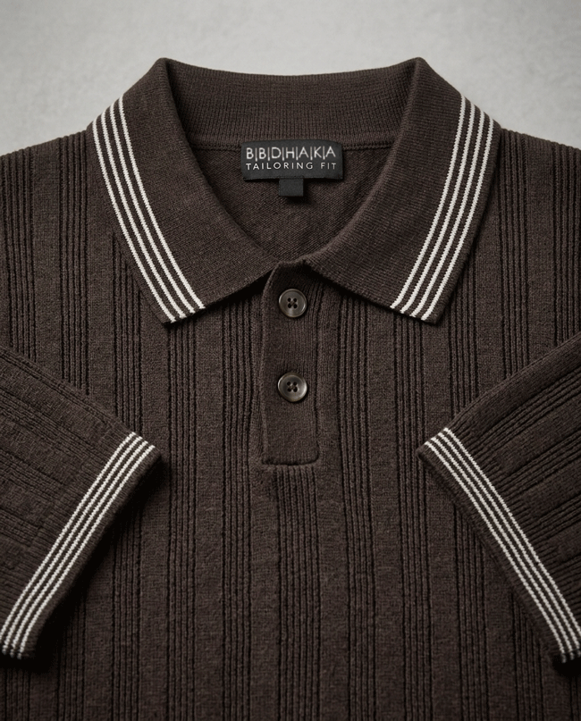 Espresso Summer Knit Polo - Most Demanding