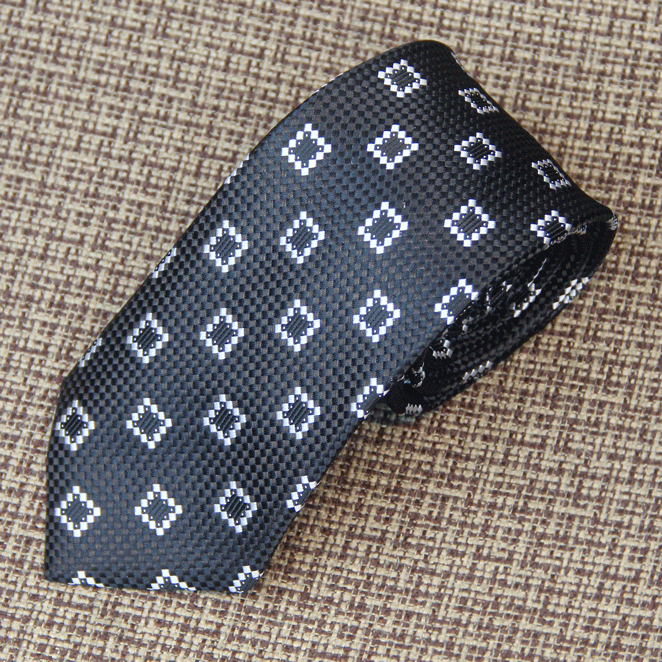 Black & White Geometric Pattern Tie