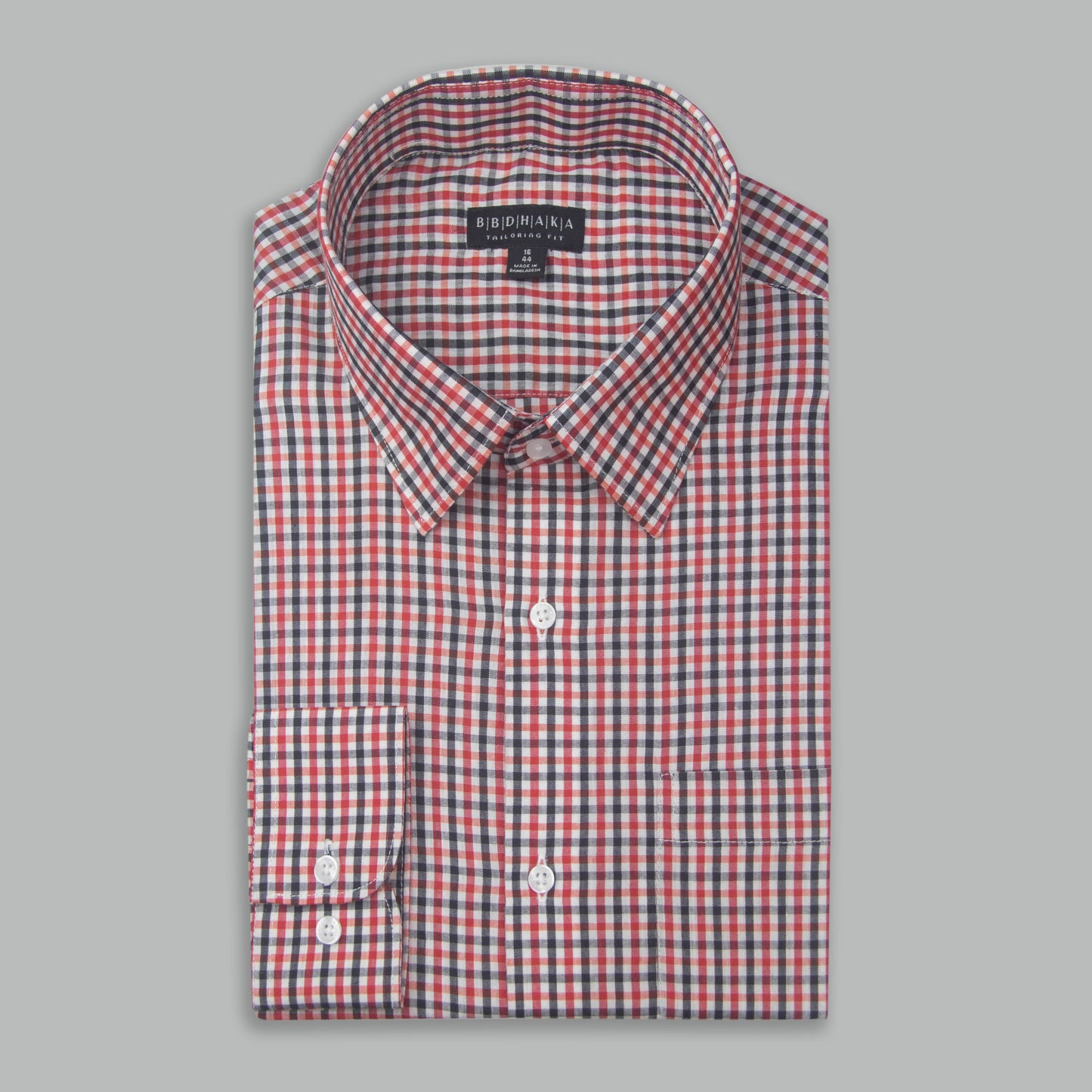 Red Multi box Check Shirt (Cotton Blend)