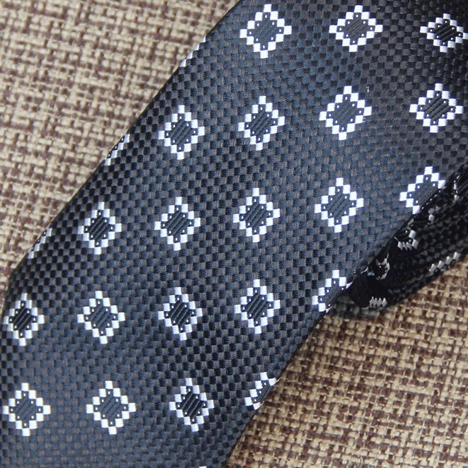 Black & White Geometric Pattern Tie