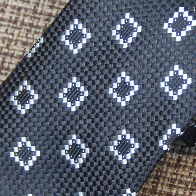 Black & White Geometric Pattern Tie