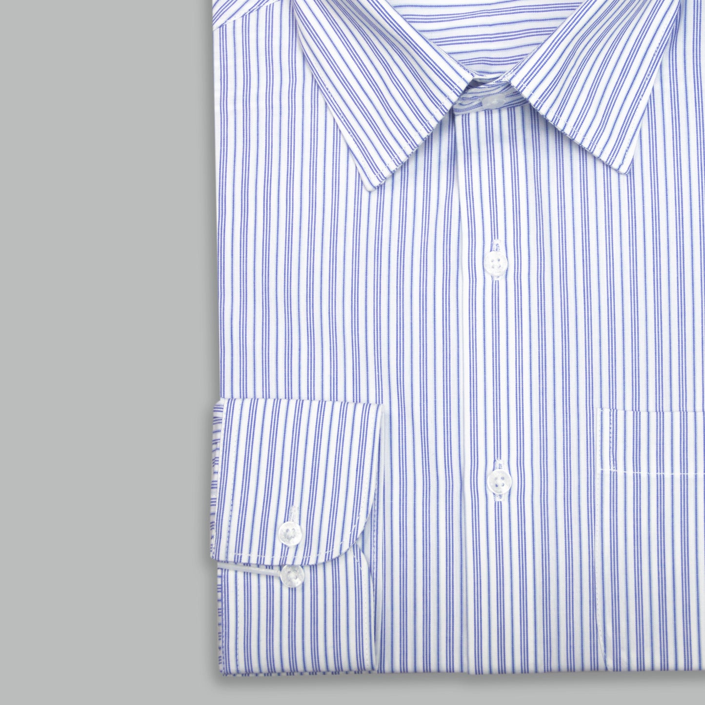 White & Blue Payline Stripe Shirt