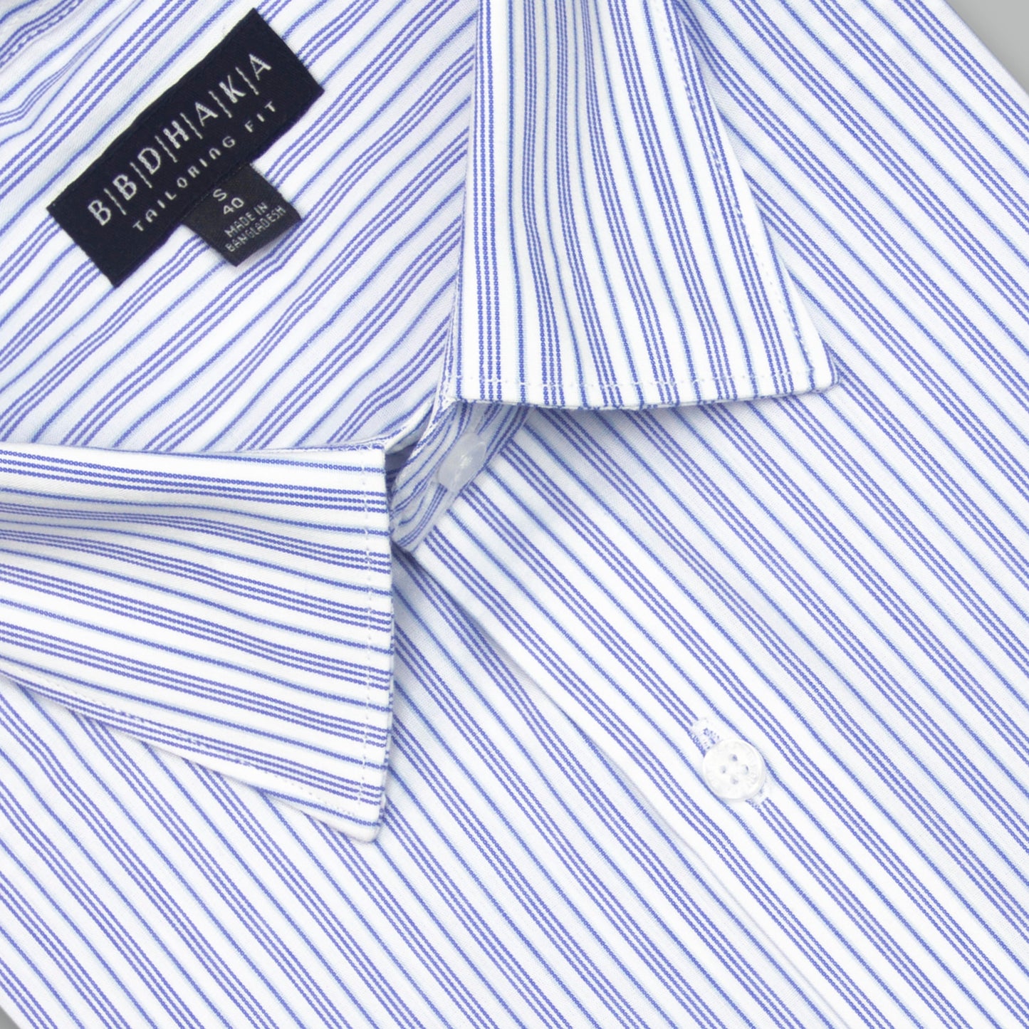 White & Blue Payline Stripe Shirt