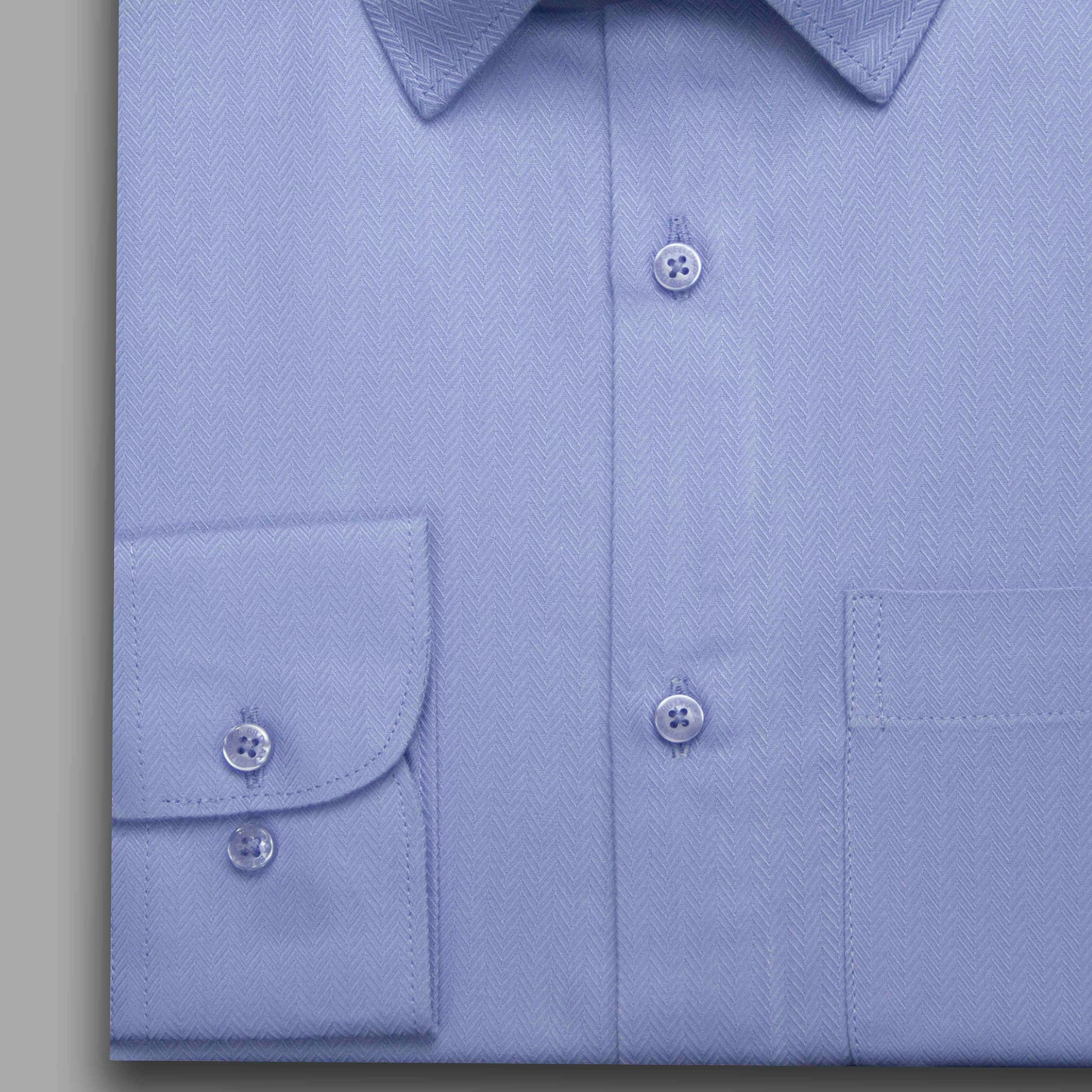 R. Blue Supreme Herringbone Shirt - Exclusive (Product Code: 14671)