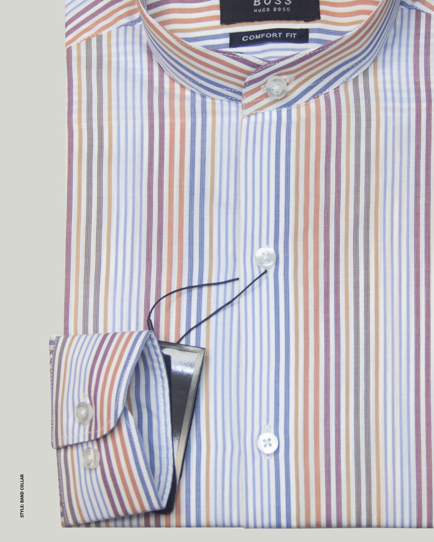 Multi Color Collar Stripe Fullsleve Shirt