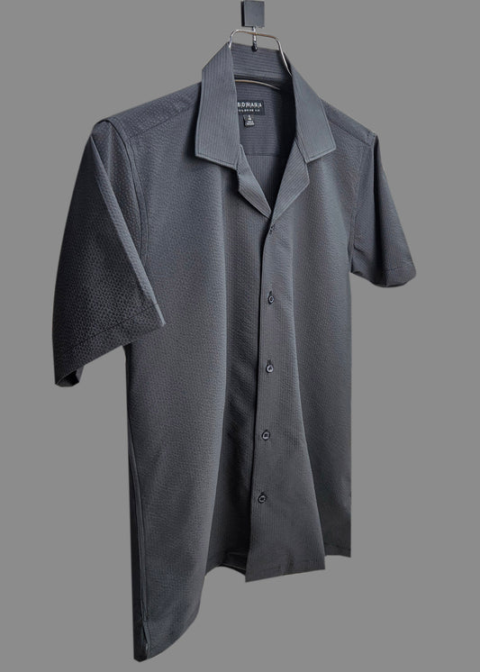 Black Ash Half Sleeve Cuban Shirt - New Arrival