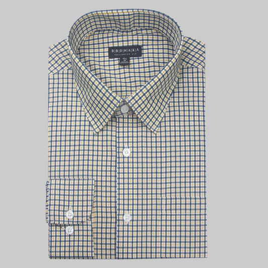 Yellowish Houndstooth Shirt (Fancy Cotton)