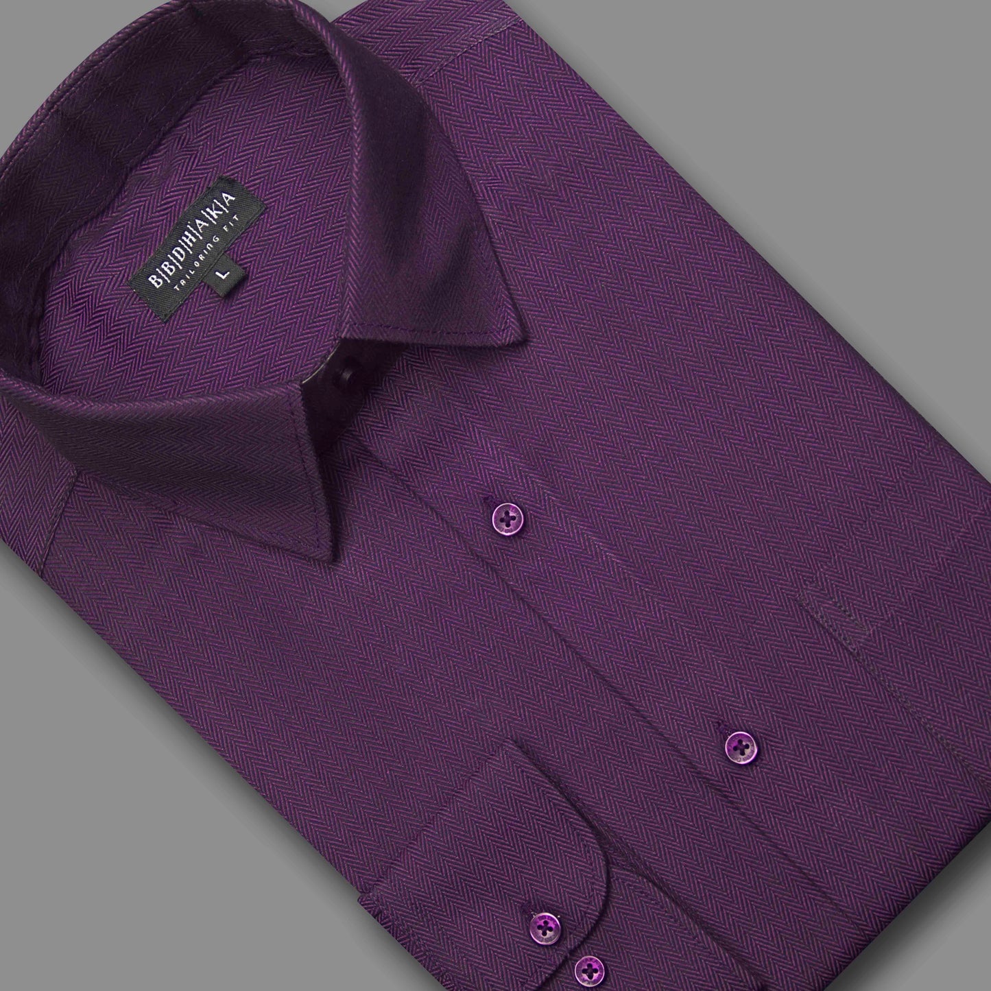 Heritage Purple Herringbone Shirt - Exclusive (Product Code: 14681)