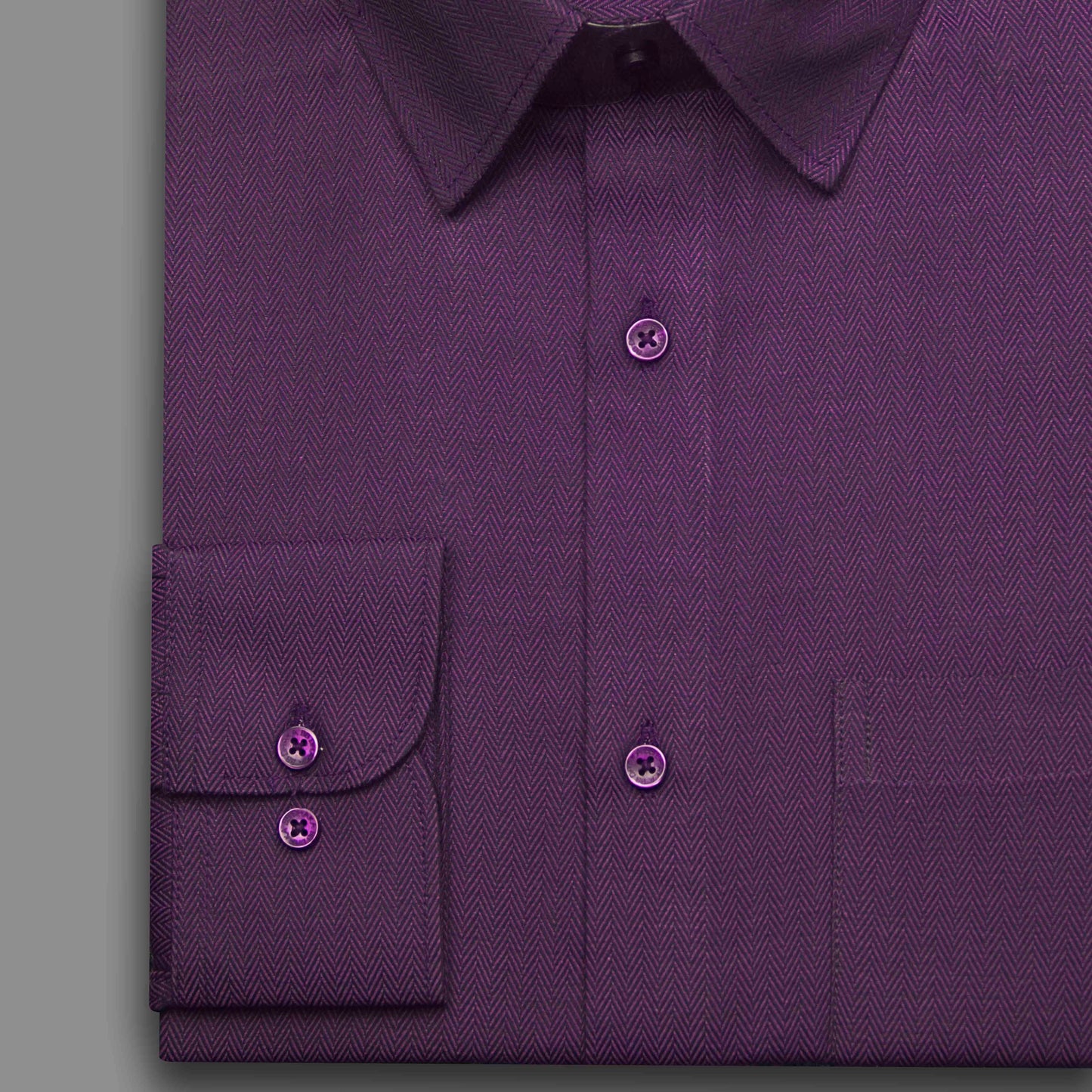 Heritage Purple Herringbone Shirt - Exclusive (Product Code: 14681)