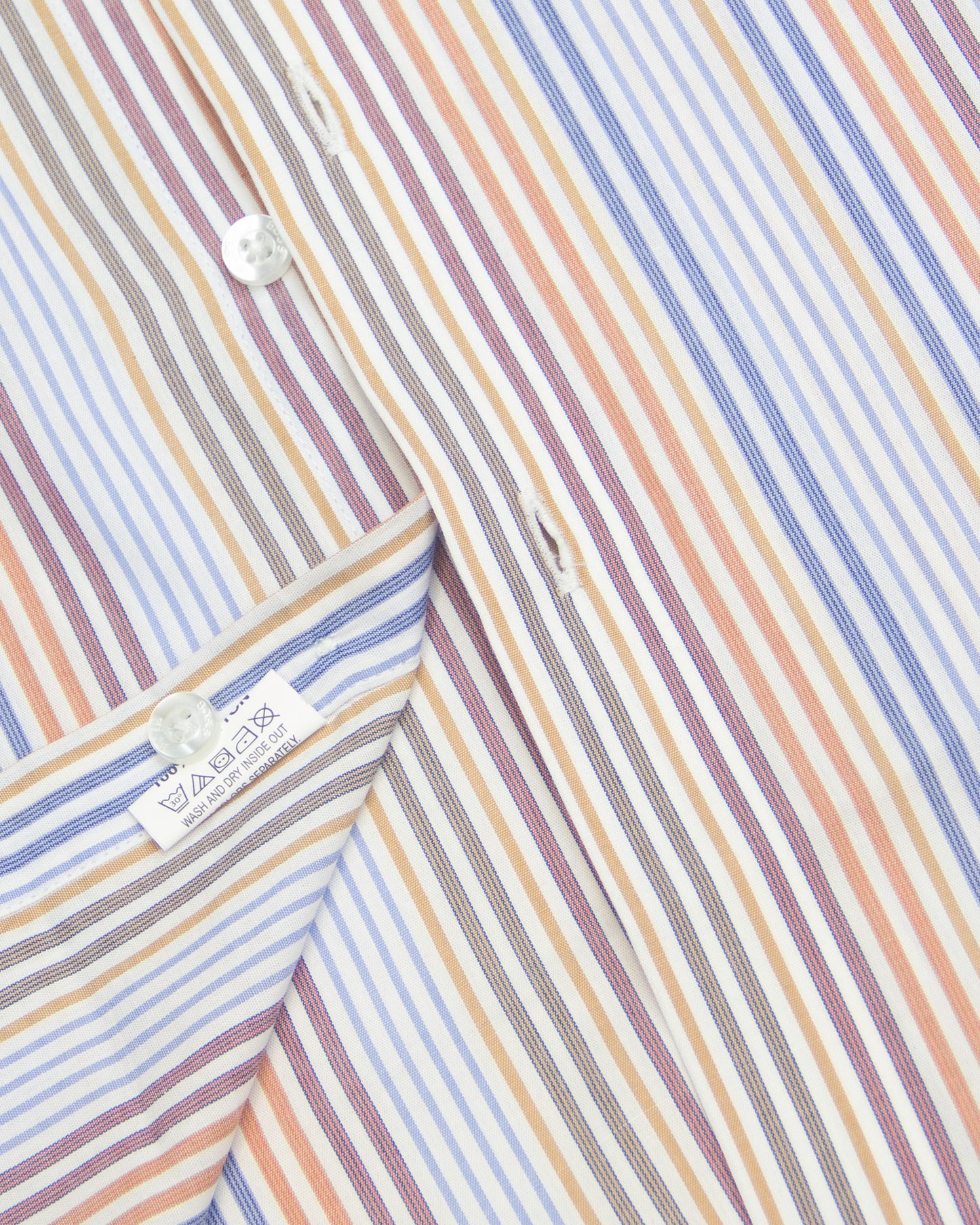 Multi Color Collar Stripe Fullsleve Shirt