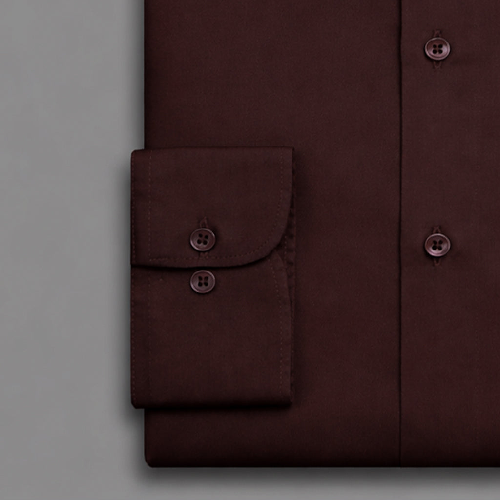 Dark Maroon Formal Shirt (Cotton Blend) - Product Code: 12692