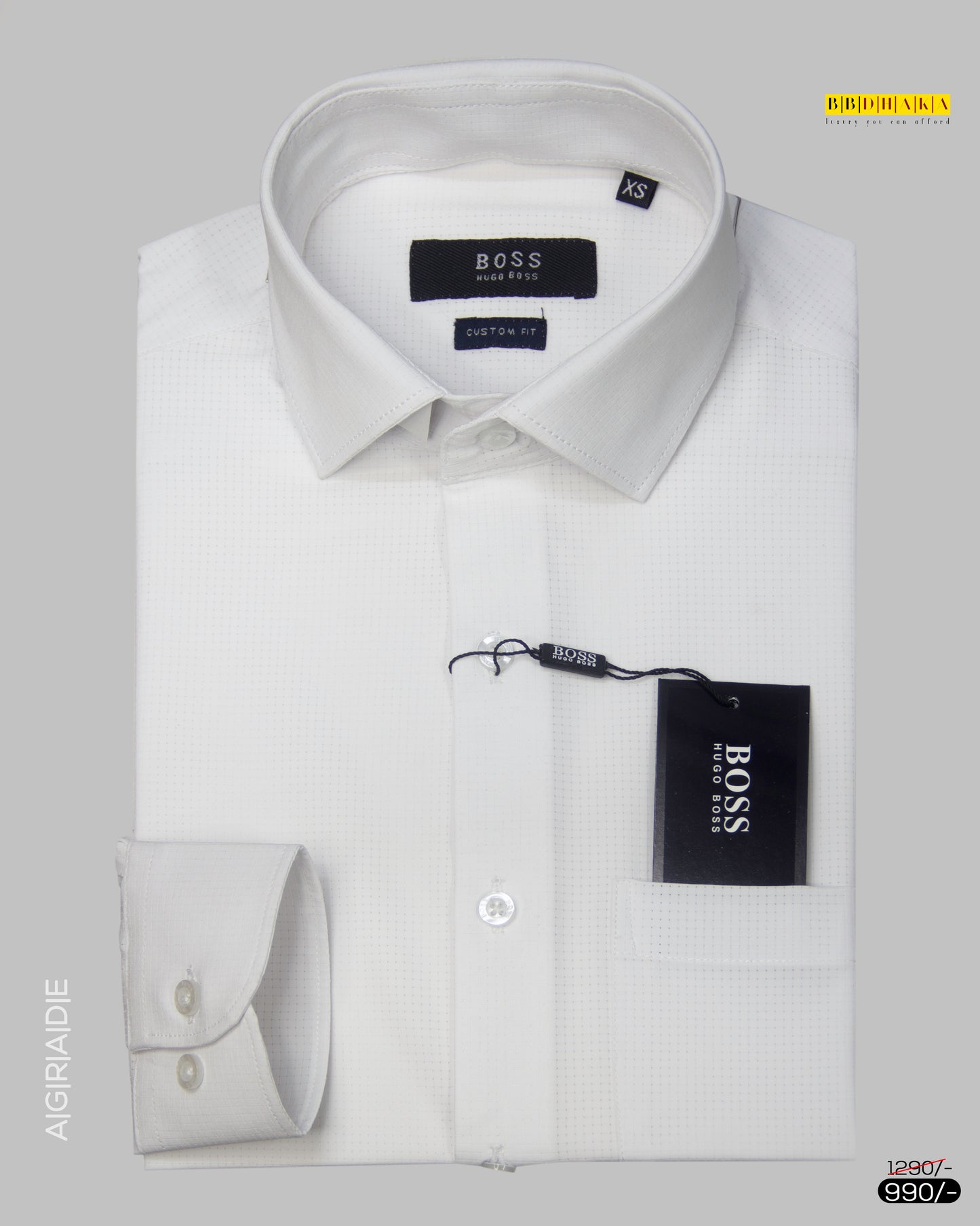 Viscose Pearl White Full Sleeve Shirt