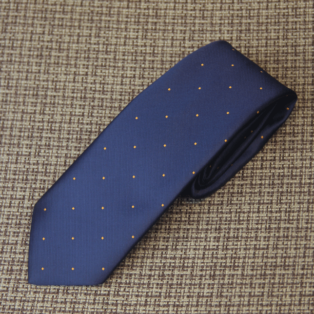 Imperial Navy Flower Dotted Tie
