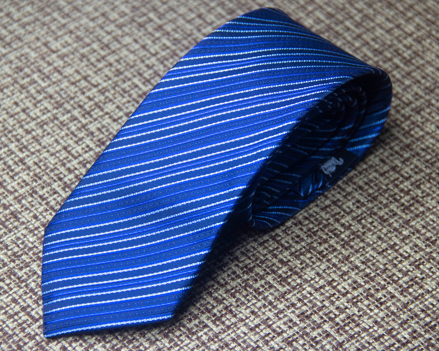 Royal Blue and White Regiment Tie