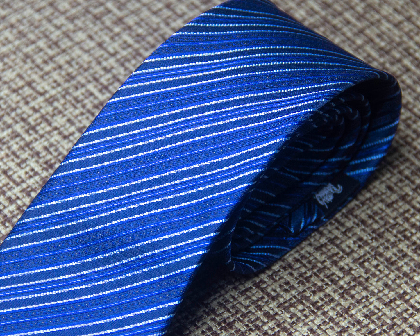 Royal Blue and White Regiment Tie