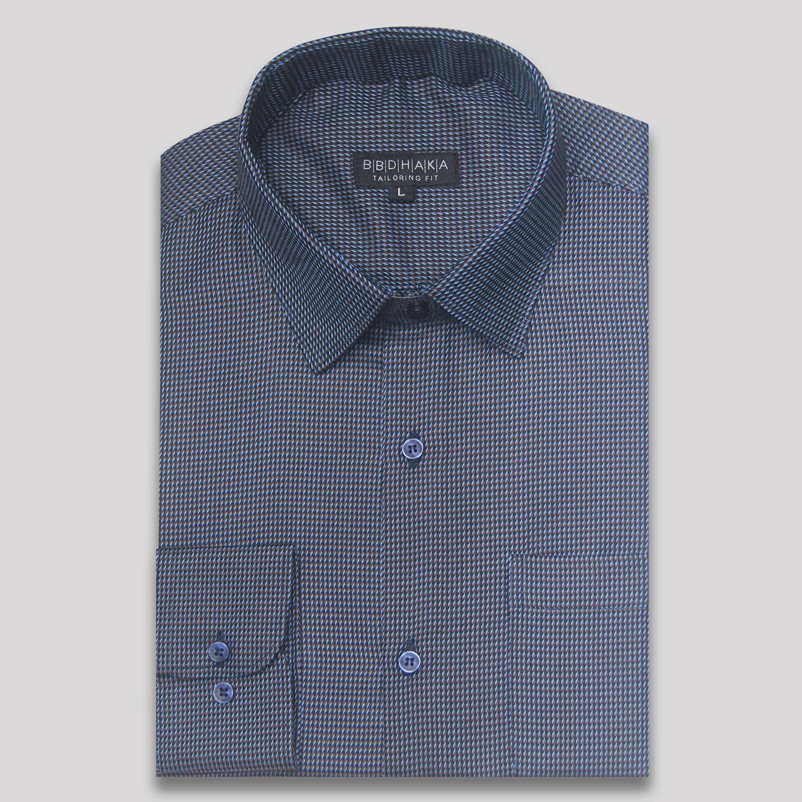 Navy Dotted Executive Shirt - Product Code: 2026065