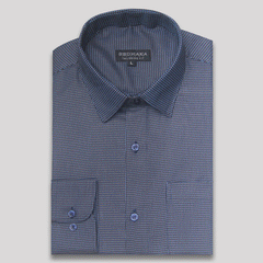 Navy Dotted Executive Shirt - Product Code: 2026065
