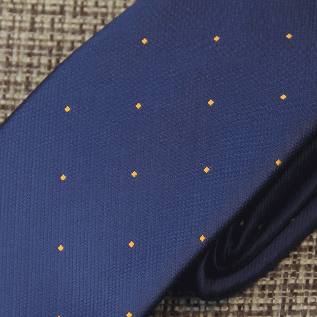 Imperial Navy Flower Dotted Tie