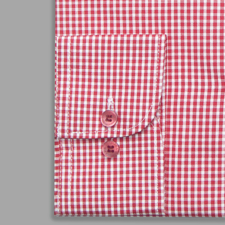 Red Houndstooth Check Formal Shirt - New Article
