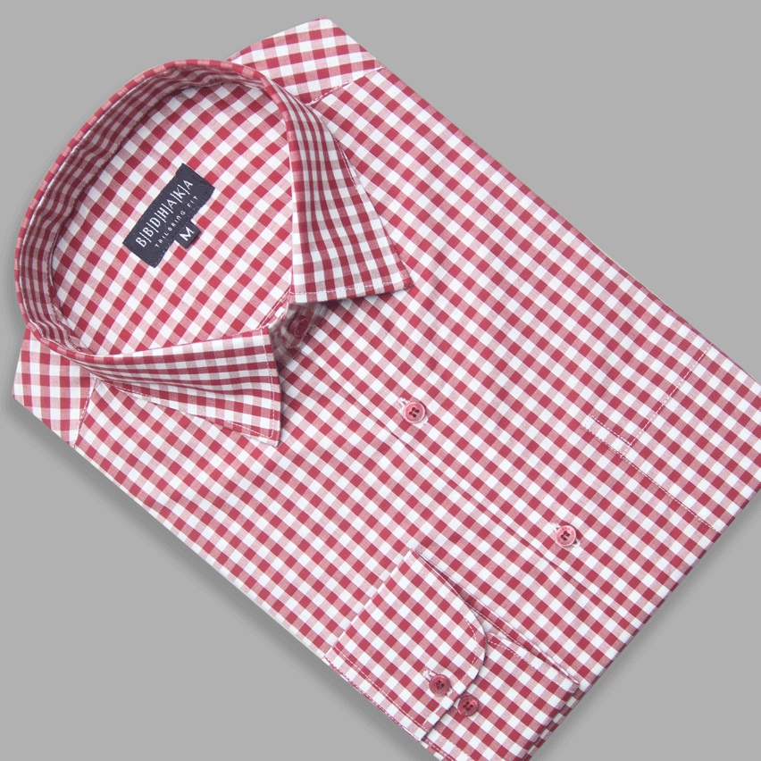 Red Box Check Formal Shirt - New Article