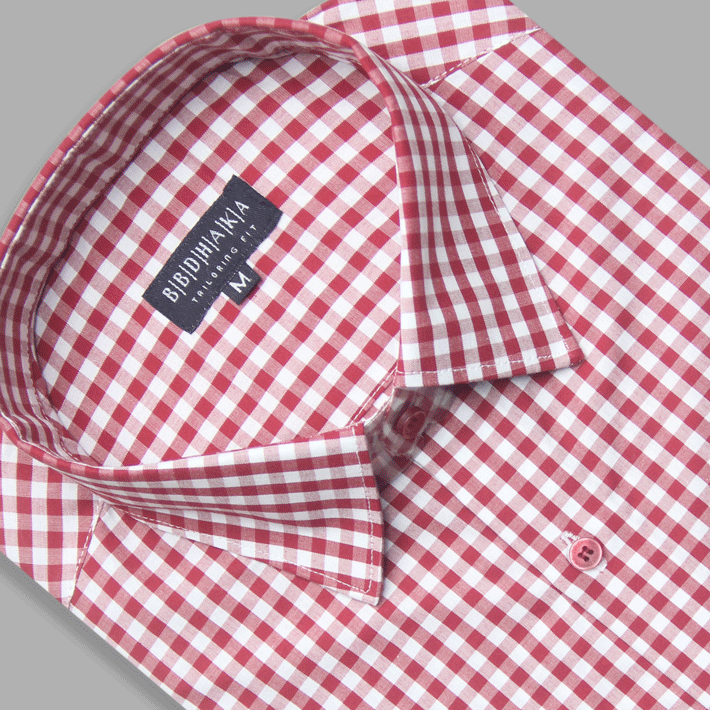 Red Box Check Formal Shirt - New Article