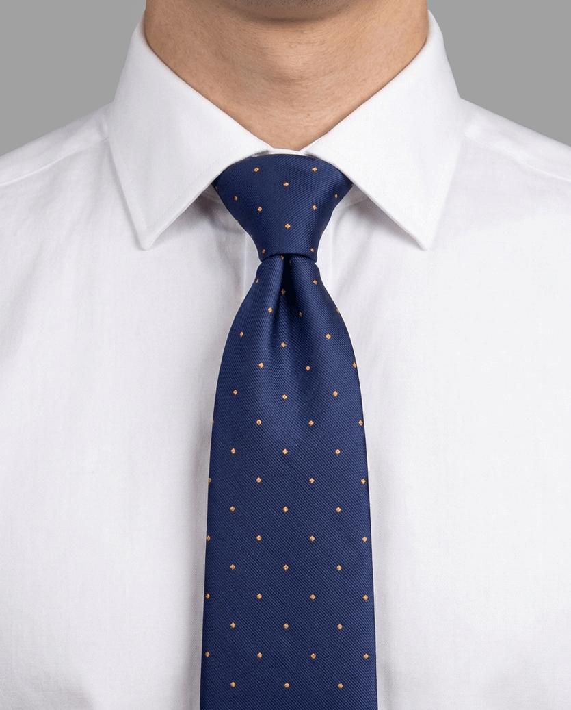 Imperial Navy Flower Dotted Tie