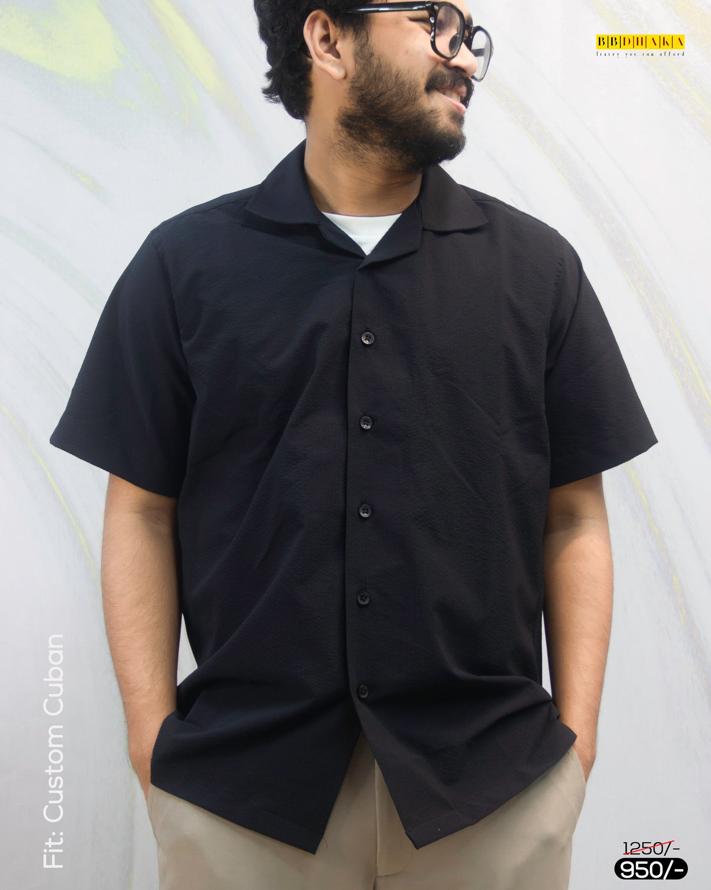 Zed Black Viscose : Custom Fit