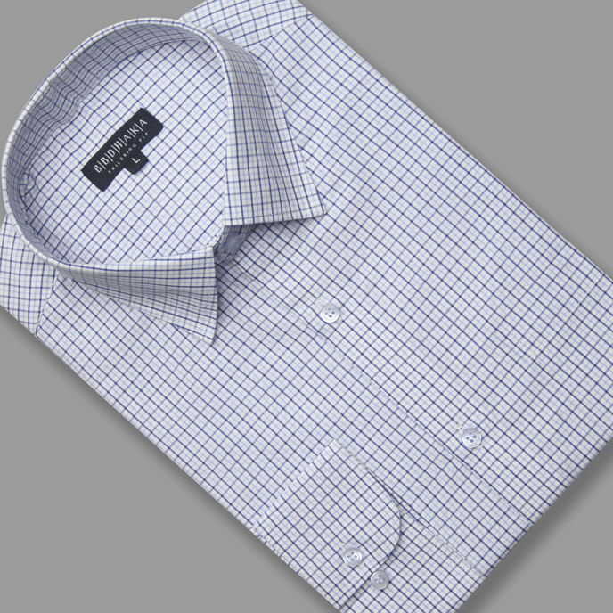 White Grid Check Formal Shirt - New Article