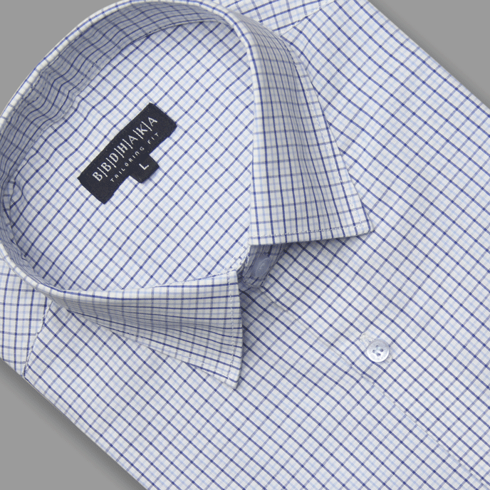 White Grid Check Formal Shirt - New Article