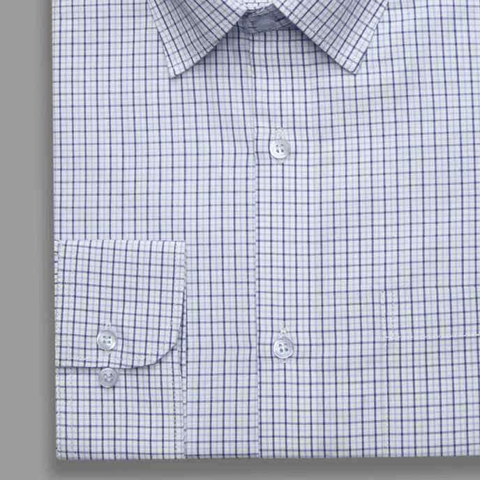 White Grid Check Formal Shirt - New Article