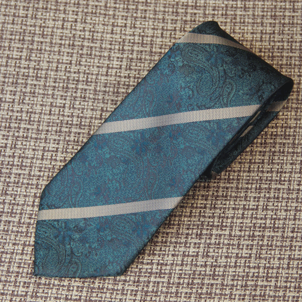Prestige Green Diagonal Stripe Tie